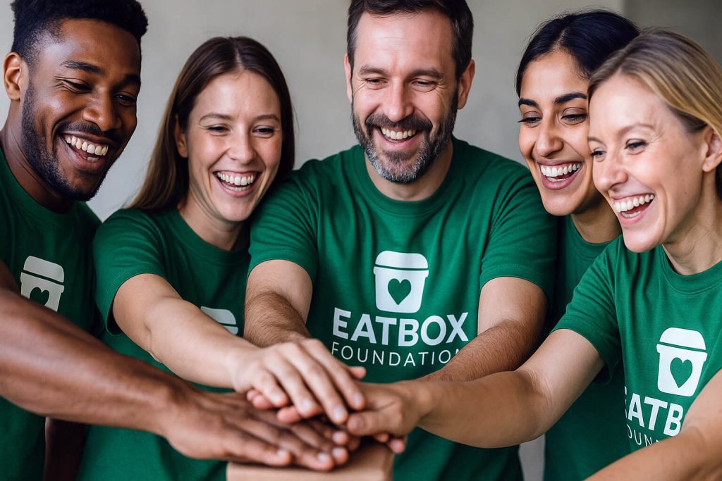 team hands together